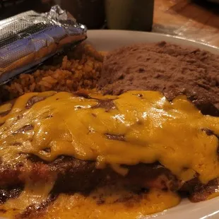 Enchilada plate cheese