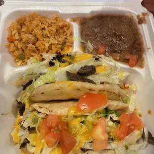 Beef fajita puffy taco plate!