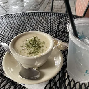 Cup of New England Clam Chowder for $5