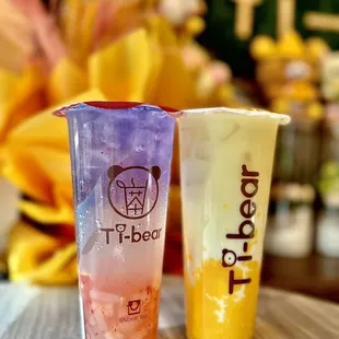 Beary Fruity and Mango Genmaicha Latte