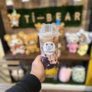 purple rice mango genmaicha w/ crystal boba