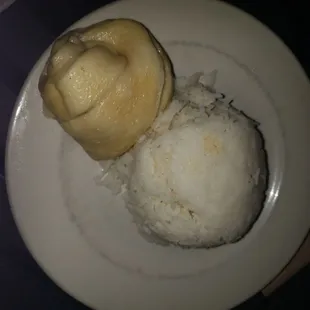 White Rice and steamed bun