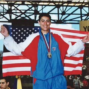 Sensei Adam Tibon wins gold medal in Kumite(fighting) in Venezuela at the Pan-American Karate Championships.