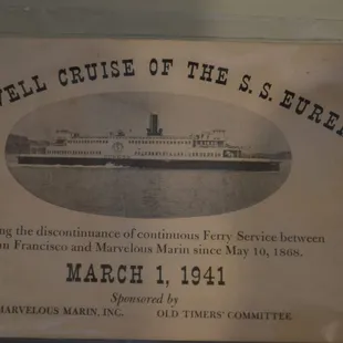 farewell SS Eureka