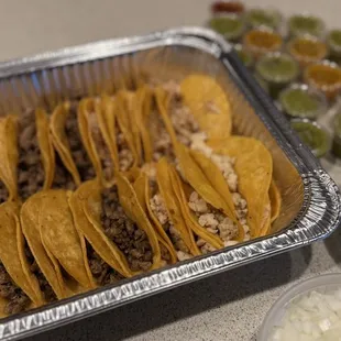 Street Tacos and all the amazing sauce cilantro and onions