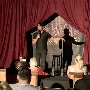 two men on stage