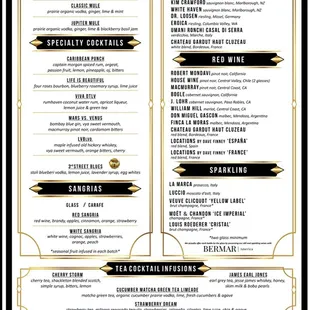the menu
