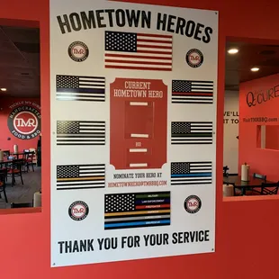 a sign in a restaurant