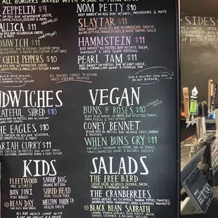 The menu