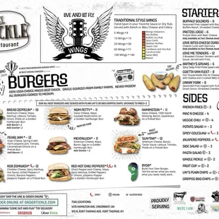 Burgers Starters Sides