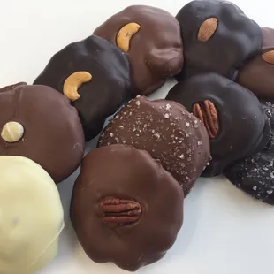 Galapagos Turtles in 5 types of nuts and gooey caramel.