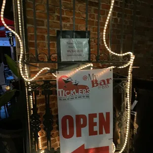 open sign