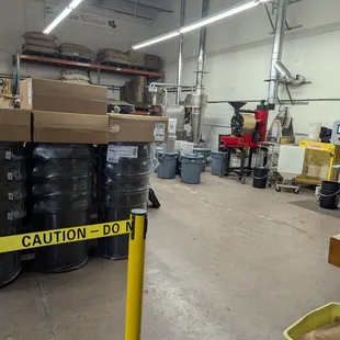 Inside where the roasting and packing are done