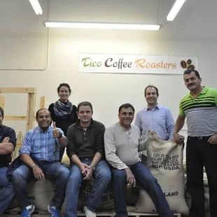 Costa Rican coffee farmers visited Tico Coffee Roasters on April 2014! They produce the delicious coffee you drink!!
