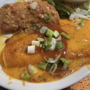 a plate of mexican food