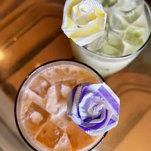 Thai Iced Tea-bottom Thai Iced Green Tea-top
