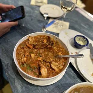 Jambalaya. It was nice and spicy (you get to pick the spiciness) and they were not stingy on the seafood in this dish either.