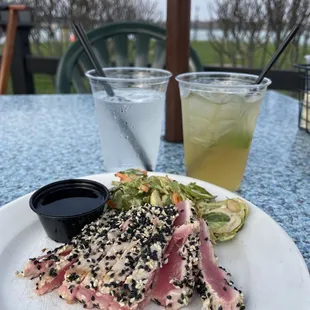 Seared Ahi Tuna and a TWG Margarita