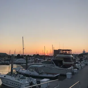 Sunset thru the masts