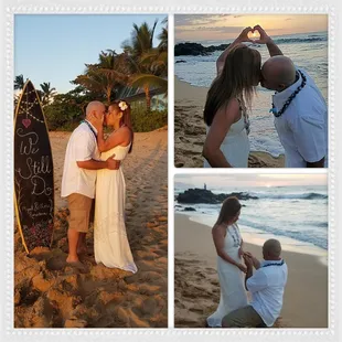 Intimate Vow Renewal on the North Shore, Oahu