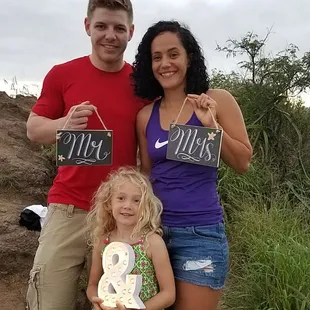 Lovely family after Tying The Knot With Tieesha at Lanikai Pillboxes
