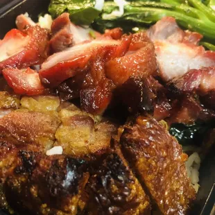 Char Siu &amp; Crispy Pork Plate