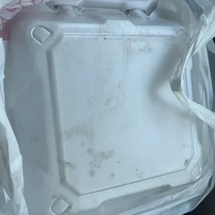 a piece of plastic in a plastic bag