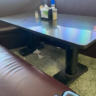 a table in a restaurant