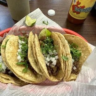 Carnitas and asada tacos