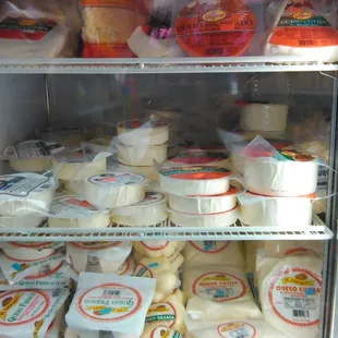 Large selection of cheeses