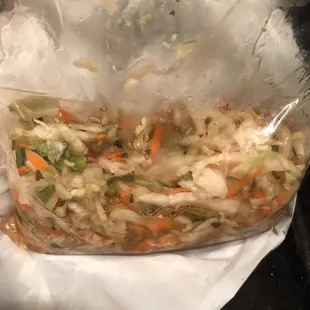 1/2 bag cabbage for 4 big pupusas