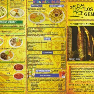 Menu 2017 Page 1 of 2