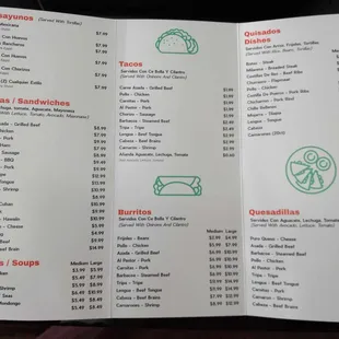 Menu, back - Sept. 2023
