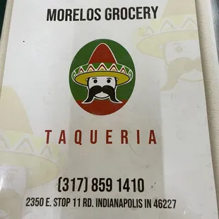 Menu Cover
