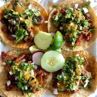a plate of tacos