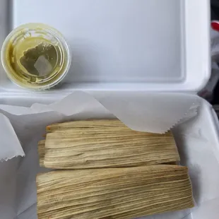 Cheese and jalepeno tamale