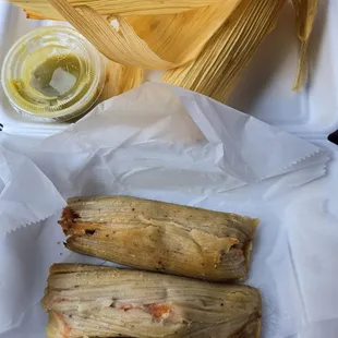 Cheese and jalepeno tamale