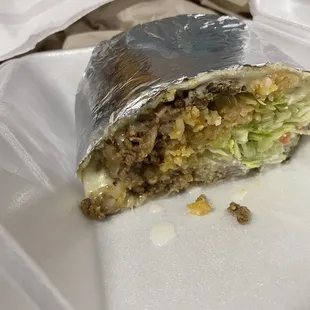 Steak burrito