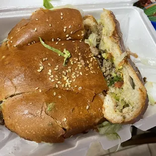 Tortas steak so good!