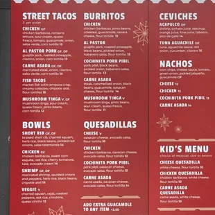 Menu (holidays 2024)