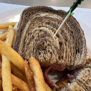 a sandwich and french fries