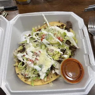 Steak Huarache to go