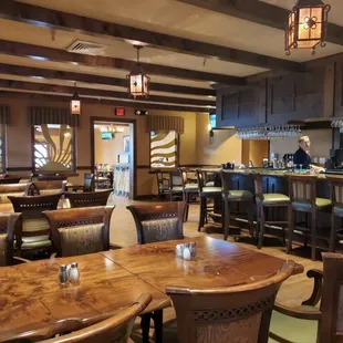 Regular look at the bar area