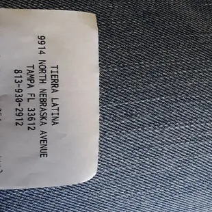 a label on a pair of jeans