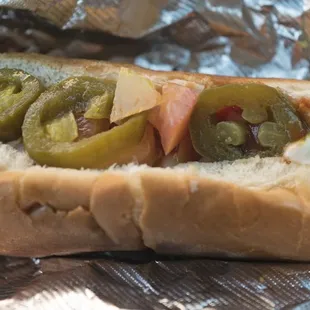 Hot dog with &quot;everything&quot;
