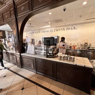 the interior of a coffee shop