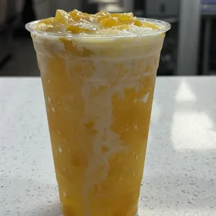 MANGO GRANITA DRIZZLE WITH CONDENSED MILK