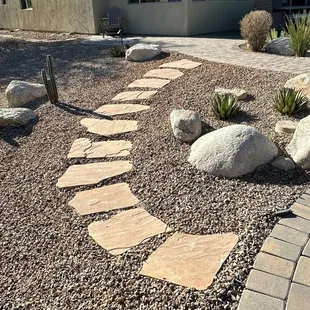 Lance helped us pick a color that matched preexisting flagstone in other parts of our yard.