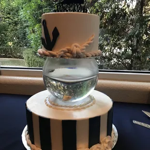 This photo doesn't even do our cake justice it was beautiful.