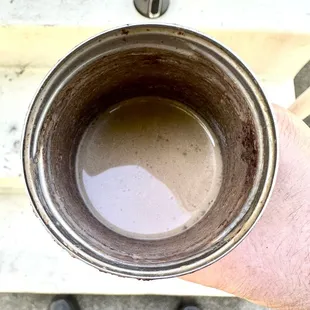 Bought a HOT Chagaccino and let Natasha put it in my coffee tumbler!